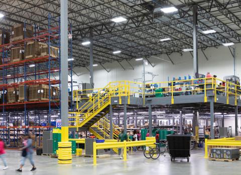 Inside of a W. P. Carey (WPC) commercial industrial manufacturing property in South Carolina