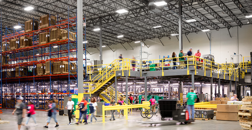 Inside of Harbor Freight Tools' distribution facility in South Carolina, after W. P. Carey's (NYSE: WPC) build-to-suit and follow-on expansion