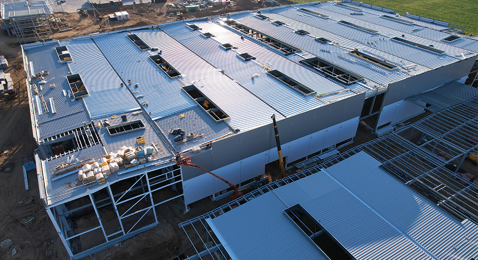 Roof of a warehouse