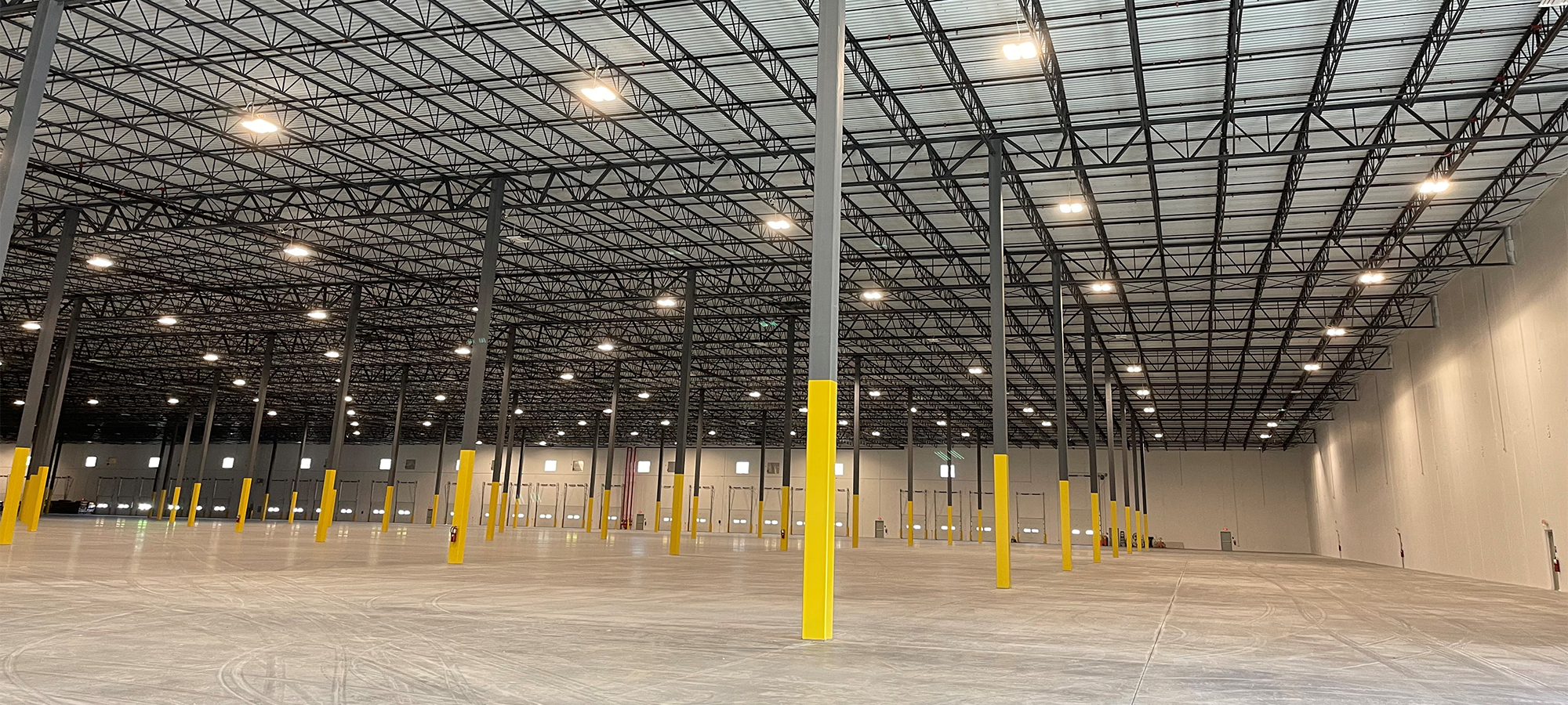 The inside of a W. P. Carey owned building that underwent an LED lighting overhaul.