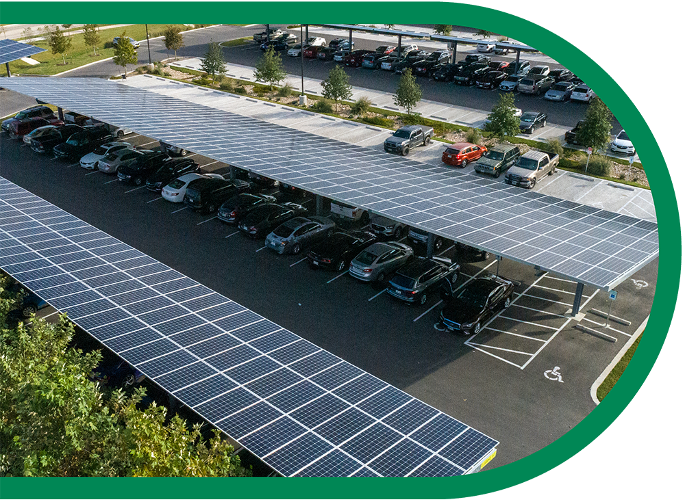 A solar carport installation at a W. P. Carey tenant