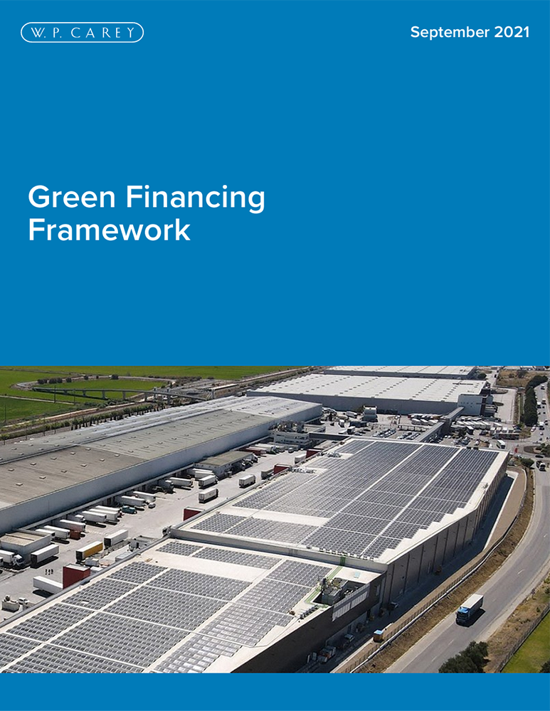 The cover of the Green Financing Framework Report