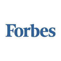 Forbes Logo - royal blue serif font