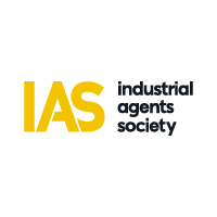 IAS logo in yellow accompanied by the words Industrial Agents Society written in black sans serif font to the right