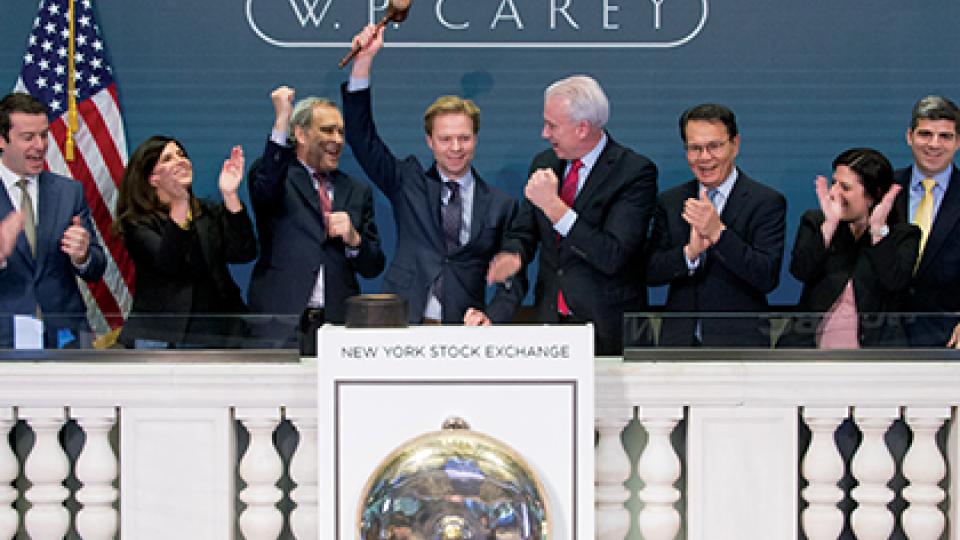 W. P. Carey employees at the 2018 NYSE bell ringing