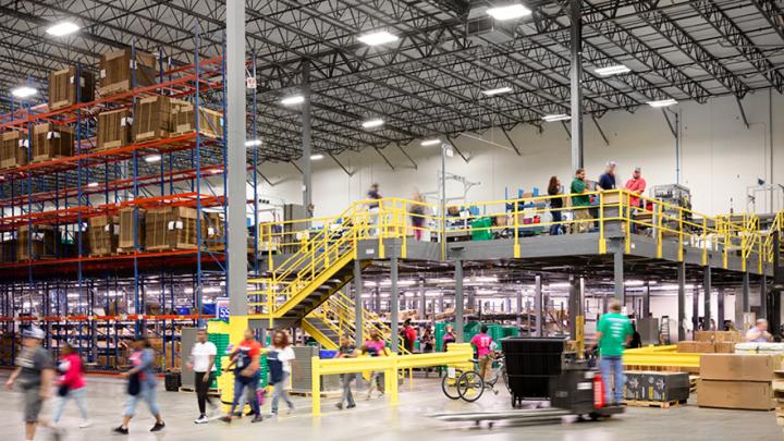 Interior of a warehouse