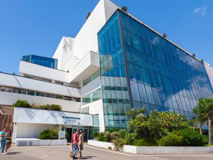 Office building with window walls