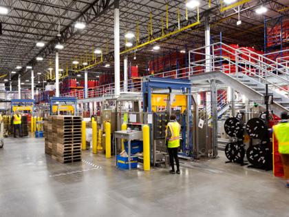 Interior of industrial warehouse