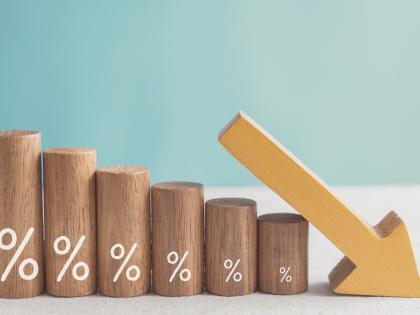 Photo of blocks with percentage signs getting smaller