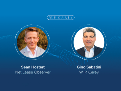 Gino Sabatini at W. P. Carey with Sean Hostert of the Net Lease Observer podcast