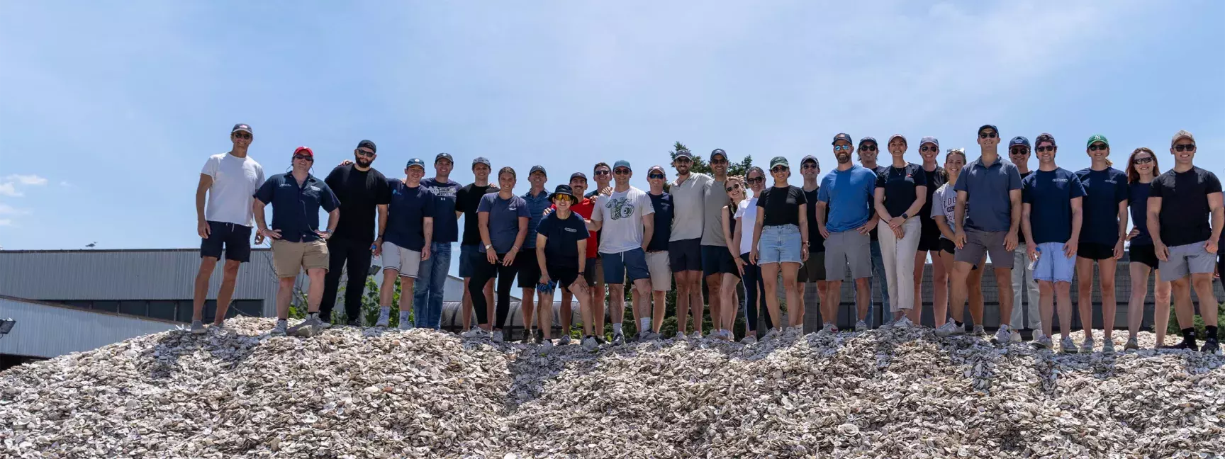 A group of W. P. Carey employees during a volunteer day at Governors Island, NY