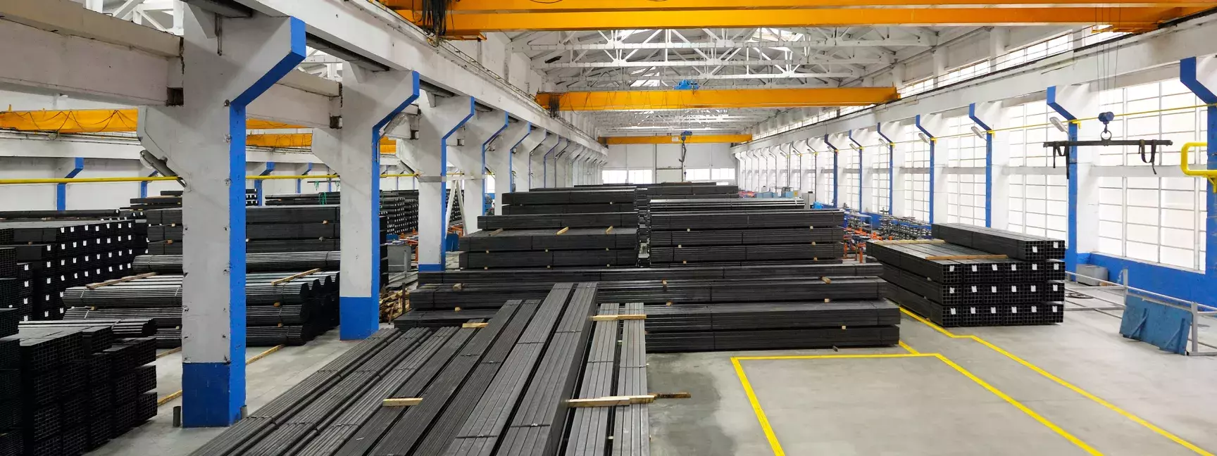 The interior of a warehouse