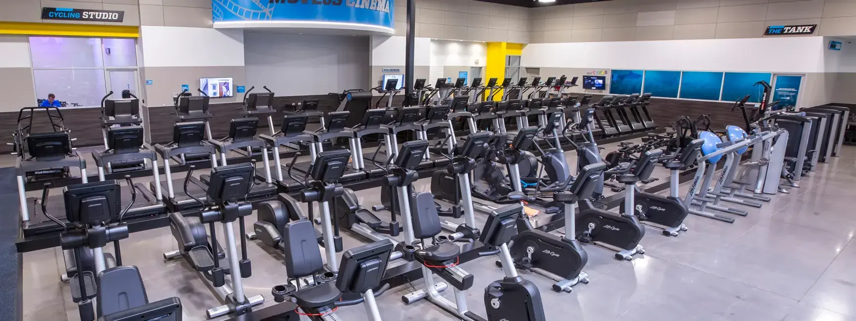 The inside of an EoS Fitness facility, owned by W. P. Carey Inc.