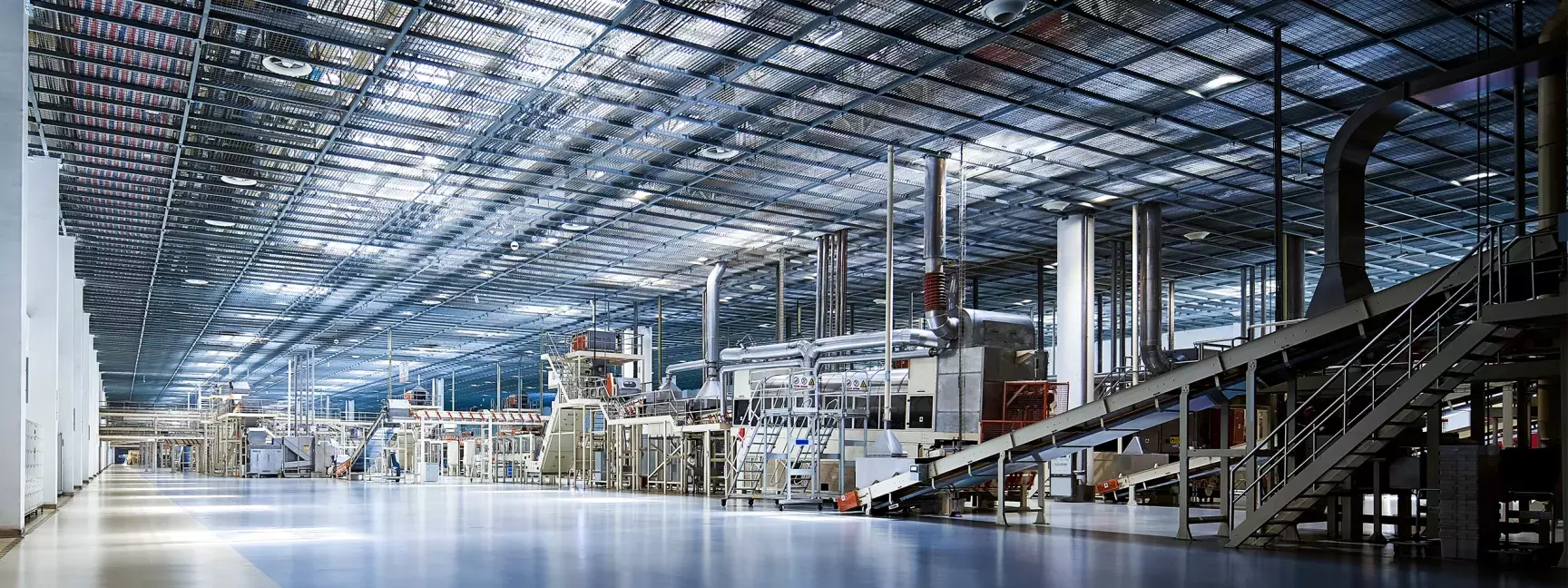 The interior of a warehouse