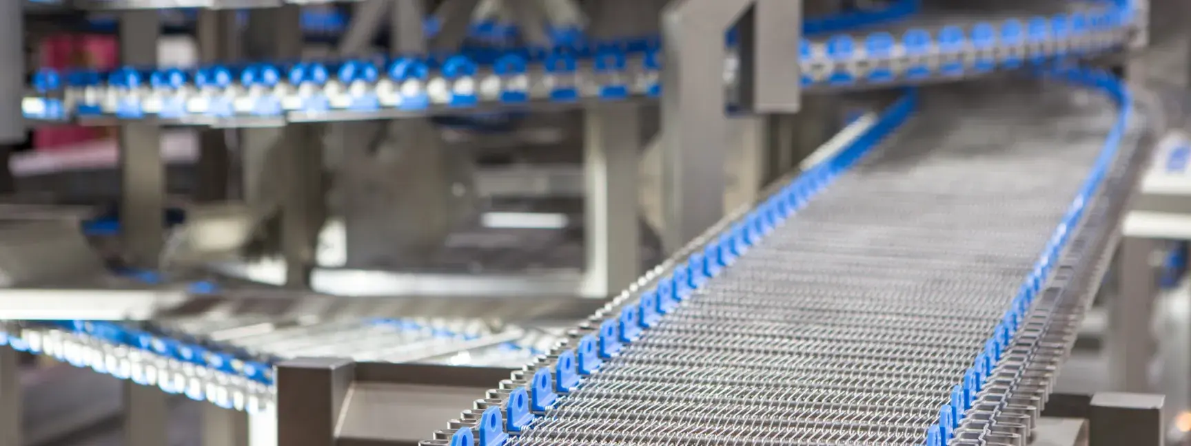 The interior of a food production facility