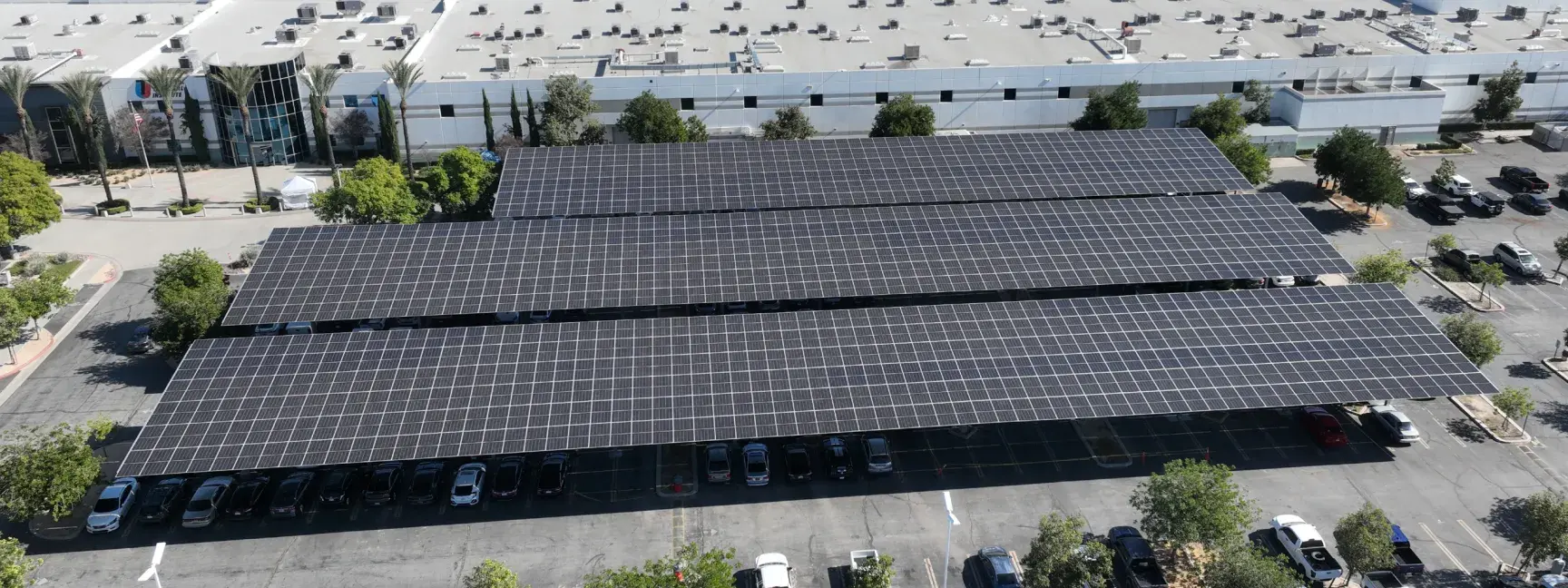 Photo of solar carport installation