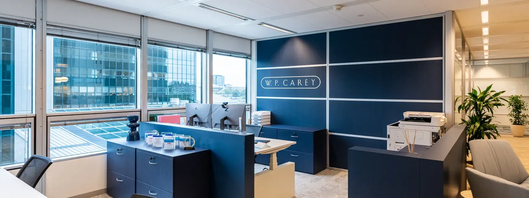 An interior photo of the Amsterdam W. P. Carey office