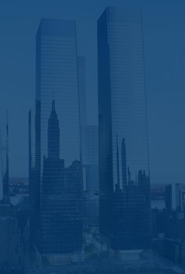 The New York City skyline featuring the Manhattan West properties, home of W. P. Carey's U.S. headquarters